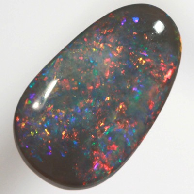 SOLID BLACK OPAL Bright red fire moves over a blue background